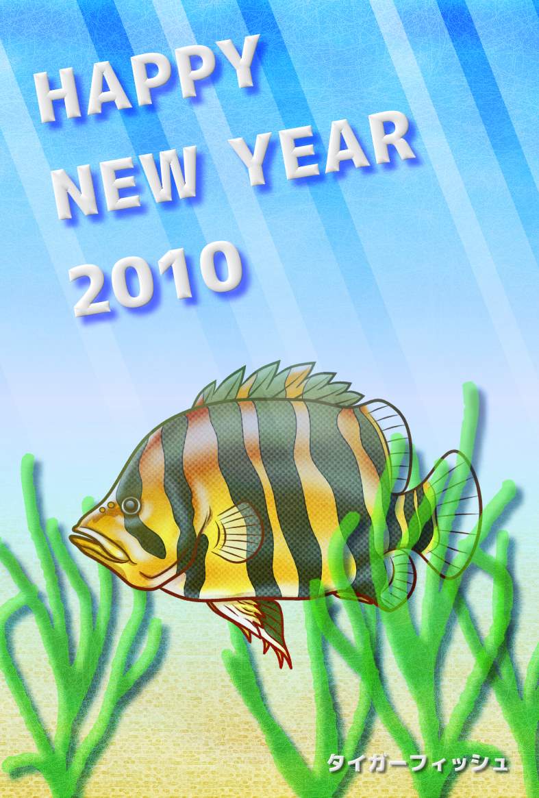 タイガーフィッシュ年賀状タテ | タイガーフィッシュ
