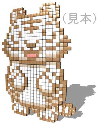 ブロック白虎さんCGイメージ素材(見本) | ドット絵トラさん