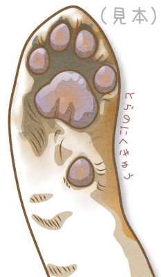 虎の肉球イラスト素材(見本) | シンプルなトラ